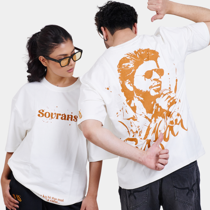 WHITE COLOUR SAFAR OVER SIZED TSHIRT